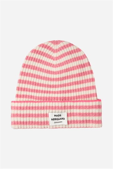 Mads Nørgaard Recycled Iceland Anju Hat - Begonia Pink / Winter White